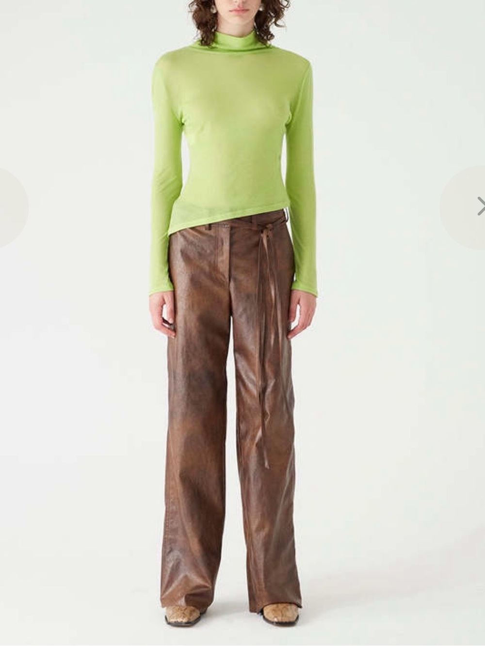 Rejina pyo green lyocell top